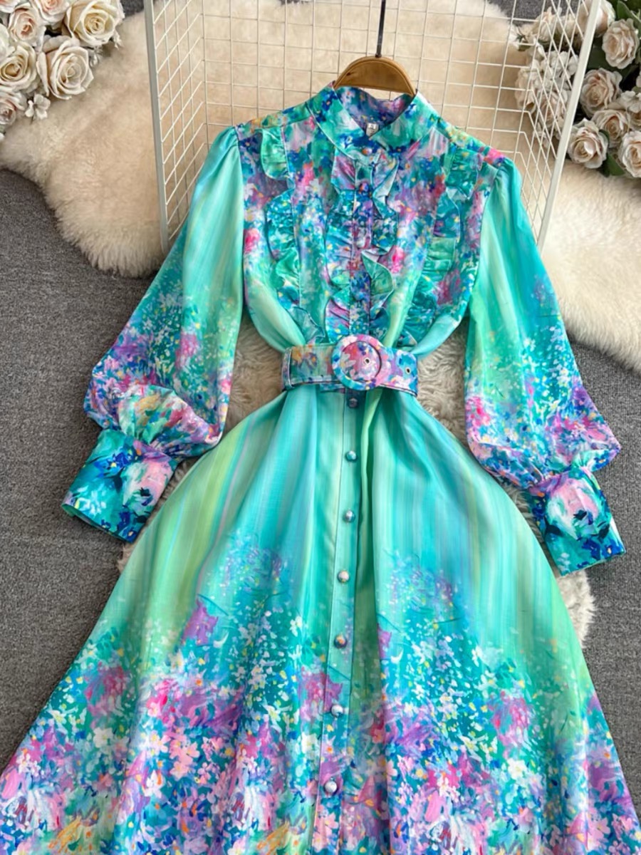 Freyer floral print dress  ED143 images